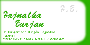 hajnalka burjan business card